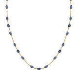Malike Necklace in Gold and London Blue Topaz Necklace Memara 