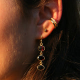 Acer Ear Stud in Gold with Garnet Earring Memara 
